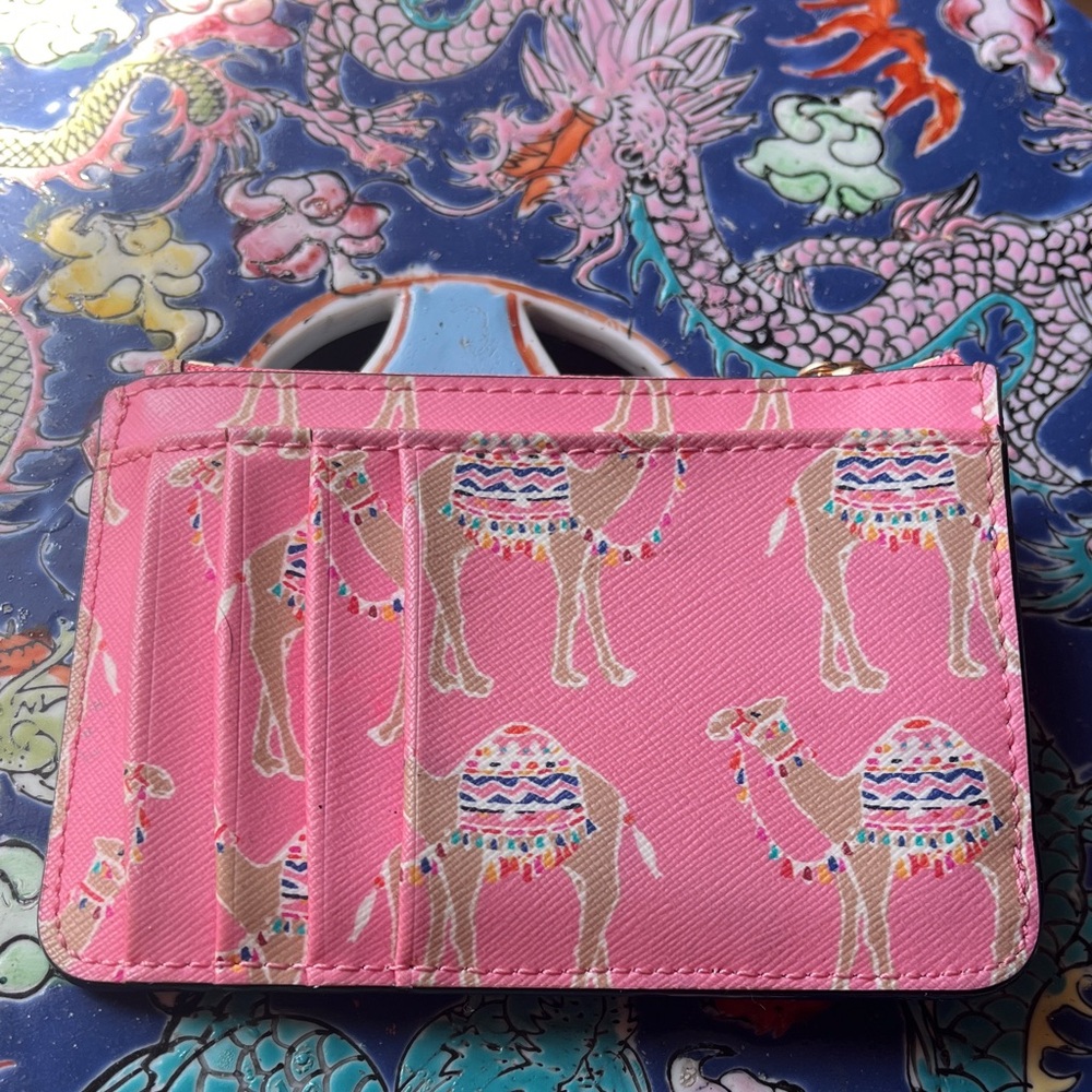 kate spade Pink Camel Zip Card Holder - Picture 2 of 3